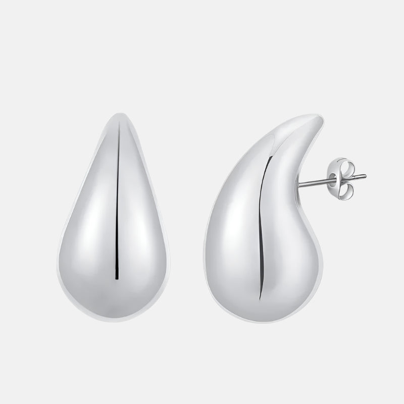 Molten Metal-Inspired Teardrop Earrings for Women