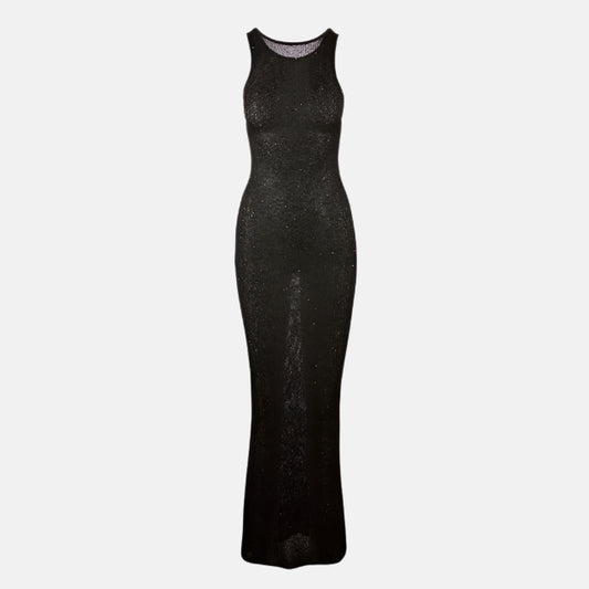 Serena Glitter Knit Bodycon Maxi Dress – Yellow or Black