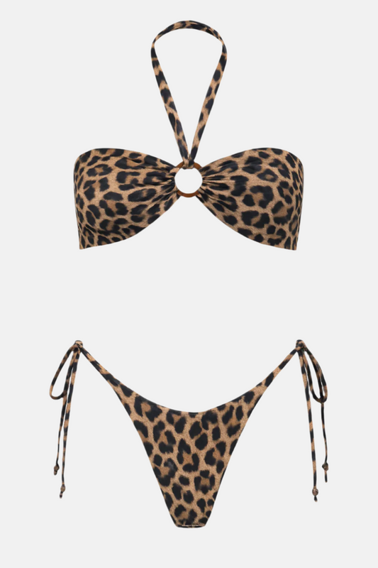 Amelie Wild Neutral Animal Print Bikini