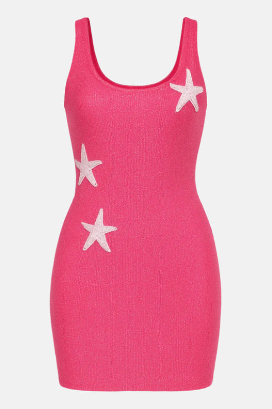 Astra Glitter Starfish Mini Dress – Blue or Pink Sequin