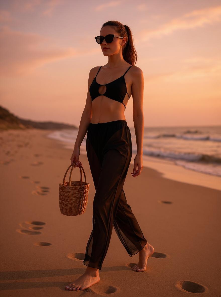 Coastal Noir - Sheer Beach Set