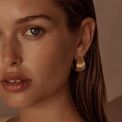 Luna Chunky Gold Statement Hoops