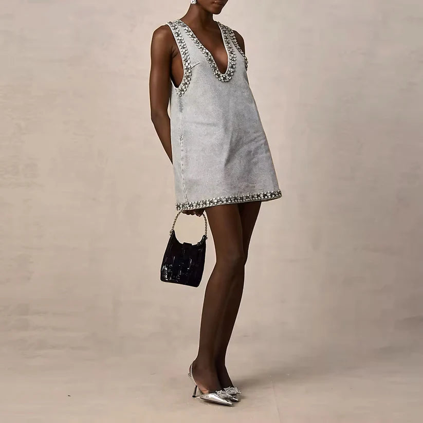 Roxie mini dress with crystal embellishments