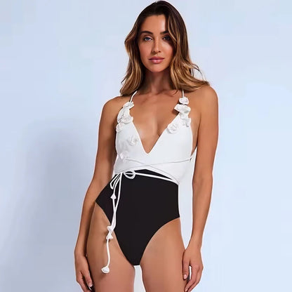 Florina sculpted swimsuit with wrap waist
