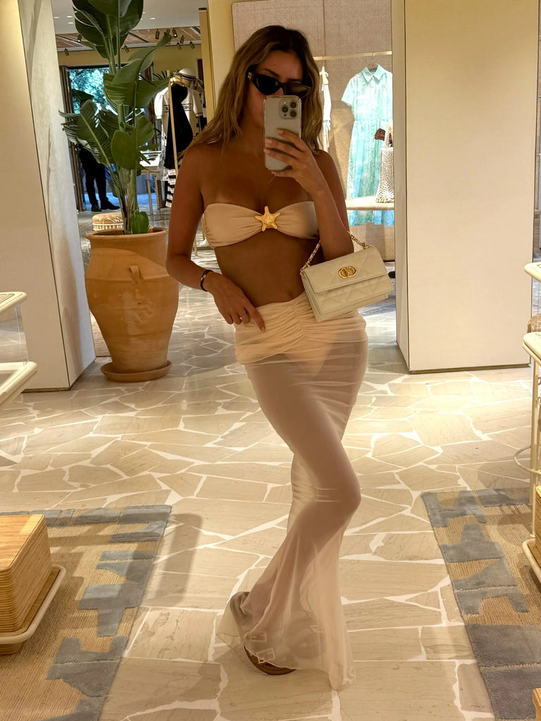 Bandeau Bikini with Skirt