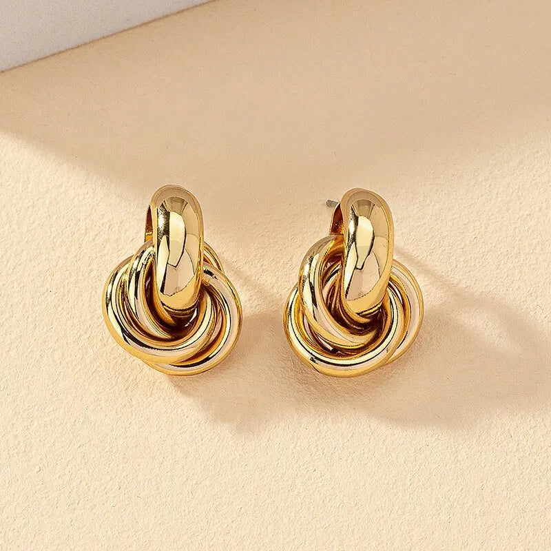 Sculptural Gold Earrings OraMarella