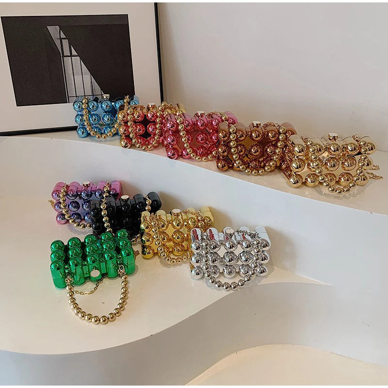 Mini iridescent handbag for parties and events