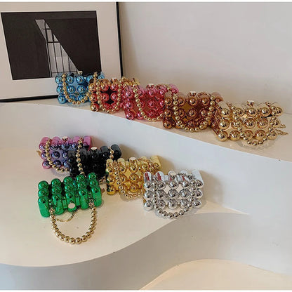 Mini iridescent handbag for parties and events