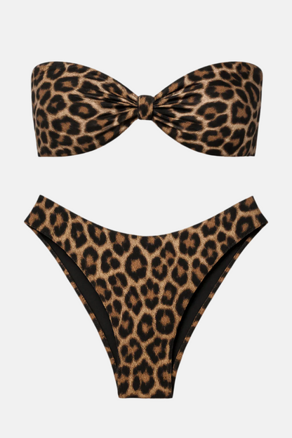 Anika Bronze Safari Stripes Bikini Set