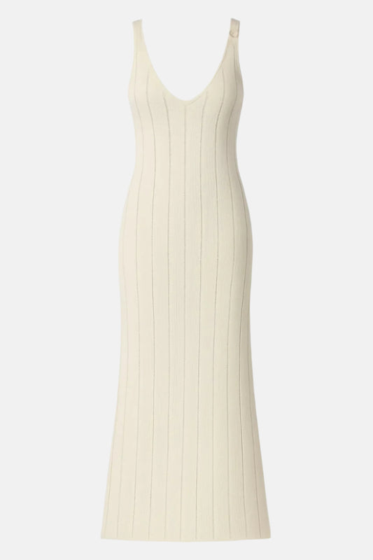 Siena Sleeveless Ribbed Knit Wide-Leg Jumpsuit – White and Black