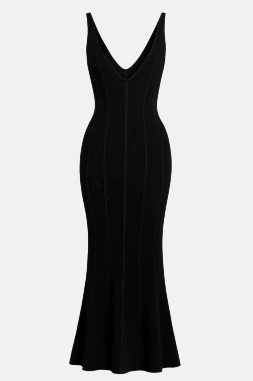 Siena Sleeveless Ribbed Knit Wide-Leg Jumpsuit – White and Black