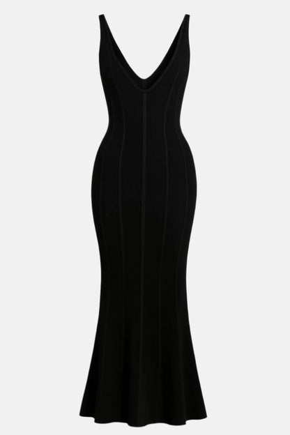 Siena Sleeveless Ribbed Knit Wide-Leg Jumpsuit – White and Black