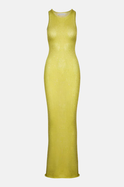 Serena Glitter Knit Bodycon Maxi Dress – Yellow or Black
