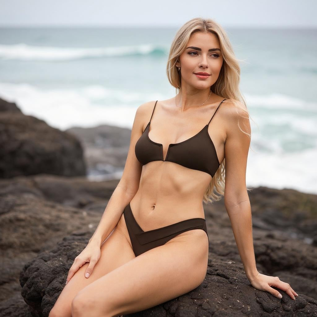 Isla Triangle Cut Bikini Set – Sleek and Minimalist Swimwear