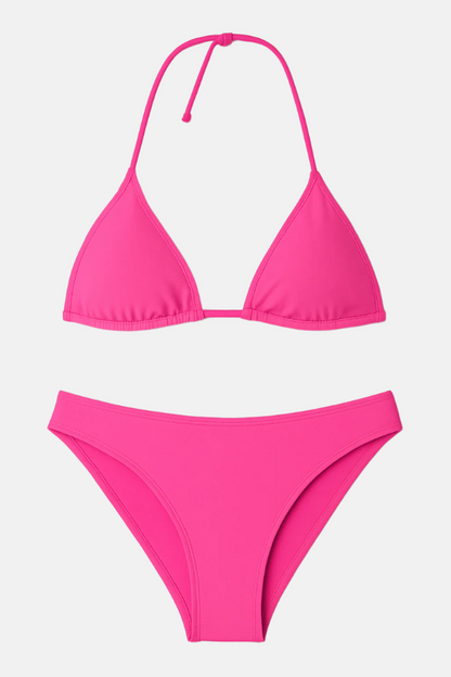 Emma Crimson Bikini Two-Piece Set – Sexy & Sleek Poolside Look